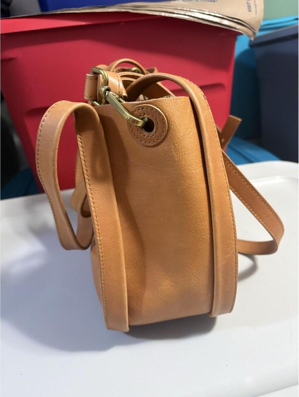 Madewell X5803 Burnished Caramel Leather the Sydney Crossbody Bag - Picture 2 of 16